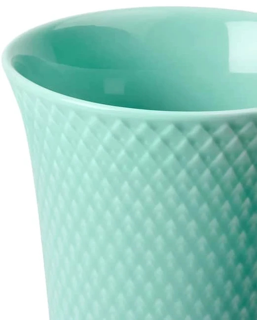 Lyngby Porcelæn - Rhombe spalvos vaza - H15 cm - Aqua