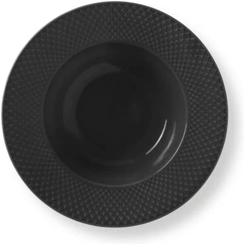 Lyngby Porcelæn – Rhombe žemės sriubos lėkštė – Ø24,5 cm – Šiferis