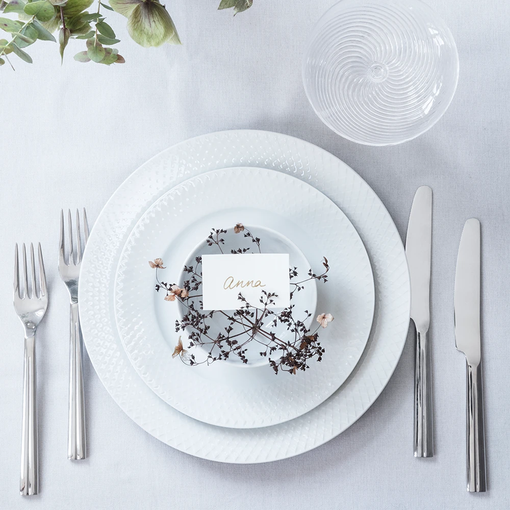 ​Lyngby Porcelæn - Rombo baltas dubuo 11 cm