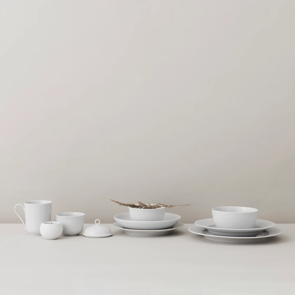 ​Lyngby Porcelæn - Rombo baltas dubuo 11 cm