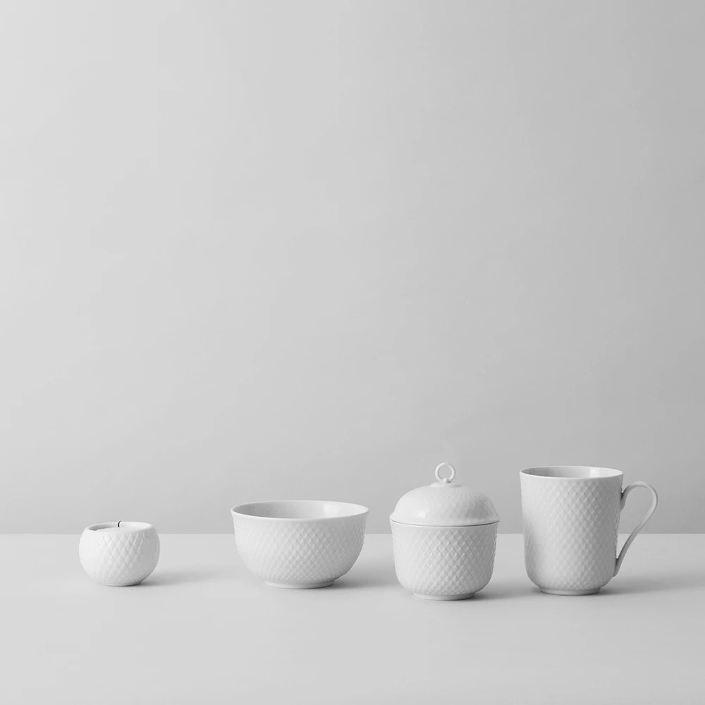 ​Lyngby Porcelæn - Rombo baltas dubuo 11 cm