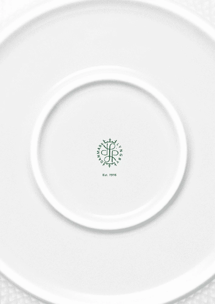 Lyngby Porcelæn – Rombo baltas serviravimo indas – Ø28,5 cm