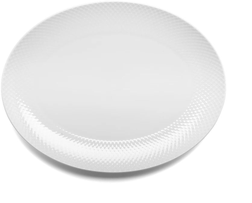 ​Lyngby Porcelæn – rombo baltas serviravimo padėklas 35x26,5 cm​
