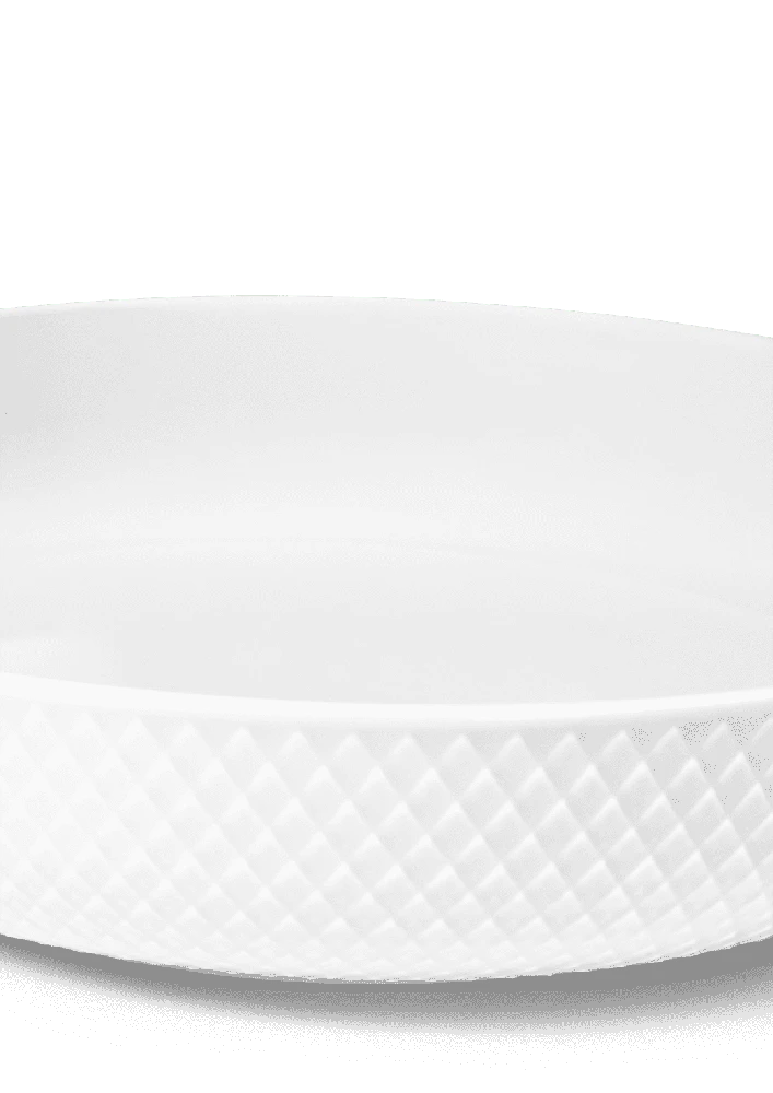 Lyngby Porcelæn – Rombo baltas serviravimo indas – Ø28,5 cm