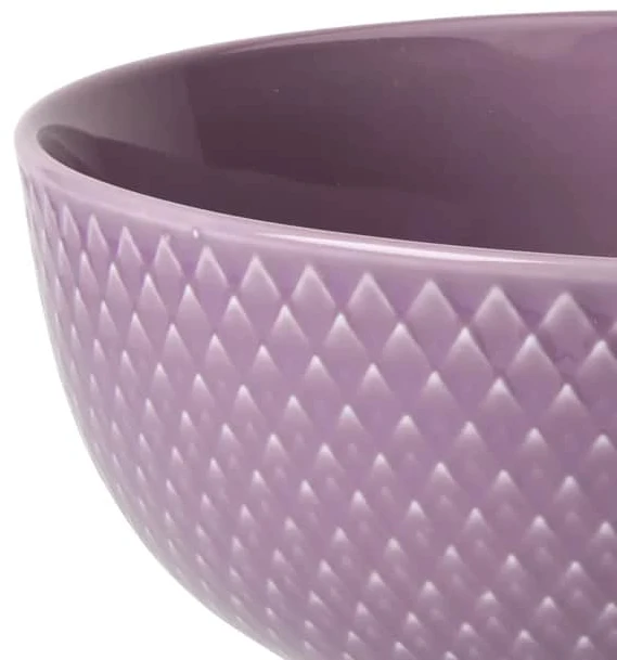 Lyngby Porcelæn – Rombo spalvos dubuo – Ø15,5 cm – Violetinė