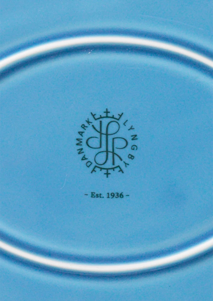 Lyngby Porcelæn – rombo spalvos ovalus serviravimo indas – 28,5x21,5 cm – mėlynas