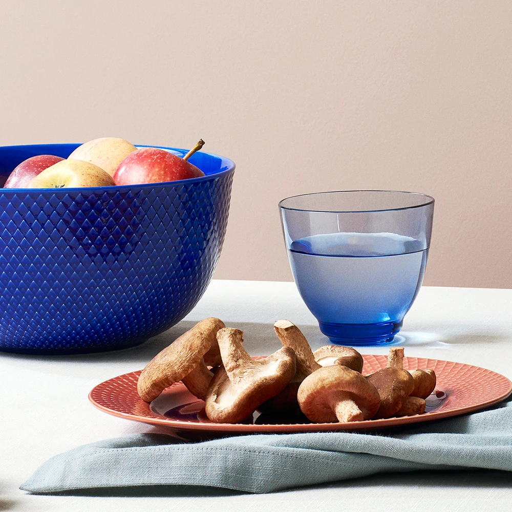 Lyngby Porcelæn – Rombo spalvos pietų lėkštė – Ø23 cm – Terakotinė