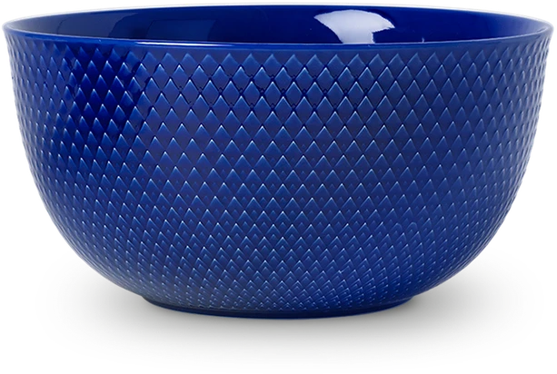 Lyngby Porcelæn – Rombo spalvos serviravimo indas – Ø22 cm – Tamsiai mėlynas