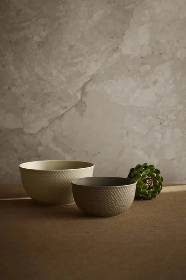 Lyngby Porcelæn – Rombo žemės serviravimo indas – Ø22 cm – Marmuras