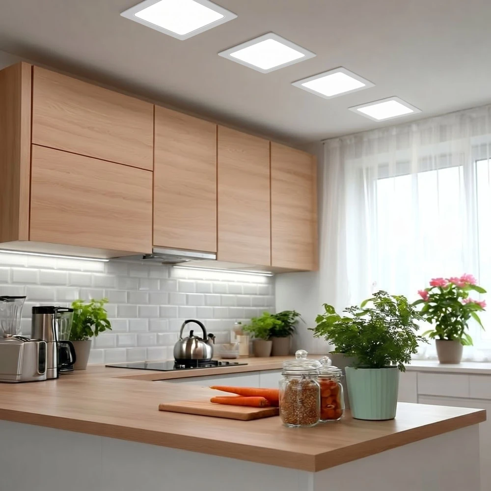 Maclean MCE374S LED lubų skydelis įleidžiamas SLIM 18W Neutral Baltas 4000K 170x170x26mm 1900lm