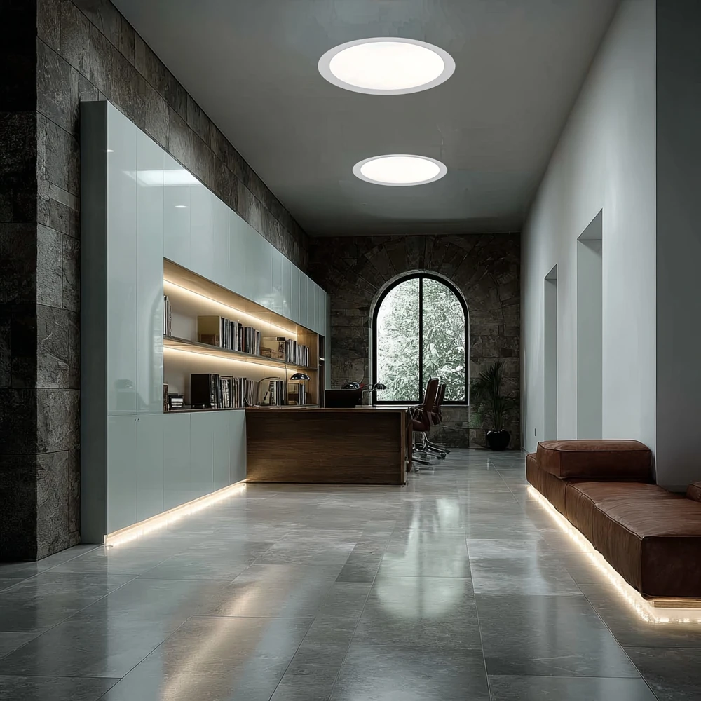 Maclean MCE372 R LED lubų skydelis įleidžiamas SLIM 18W Neutralus Baltas 4000K 170x26mm 1900lm
