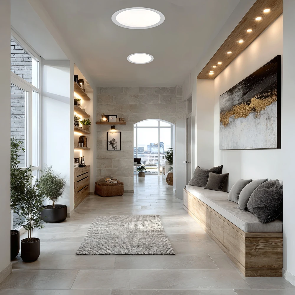 Maclean MCE372 R LED lubų skydelis įleidžiamas SLIM 18W Neutralus Baltas 4000K 170x26mm 1900lm
