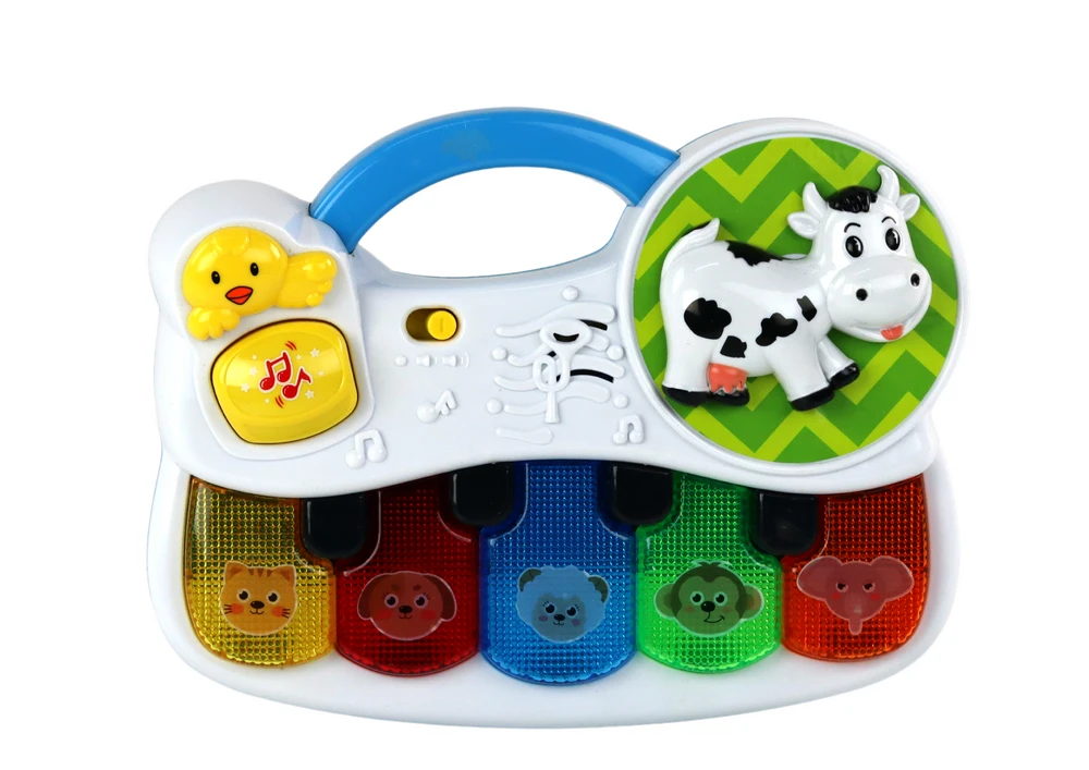 Małe Vaikiškas fortepijonas Lean Toys su šviesos ir garso efektais