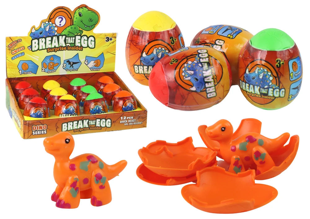 Žaislinis dinozauras kiaušinyje Lean Toys, 6 cm