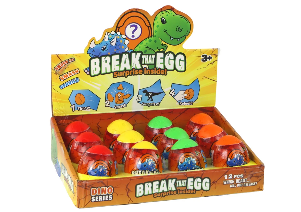 Žaislinis dinozauras kiaušinyje Lean Toys, 6 cm