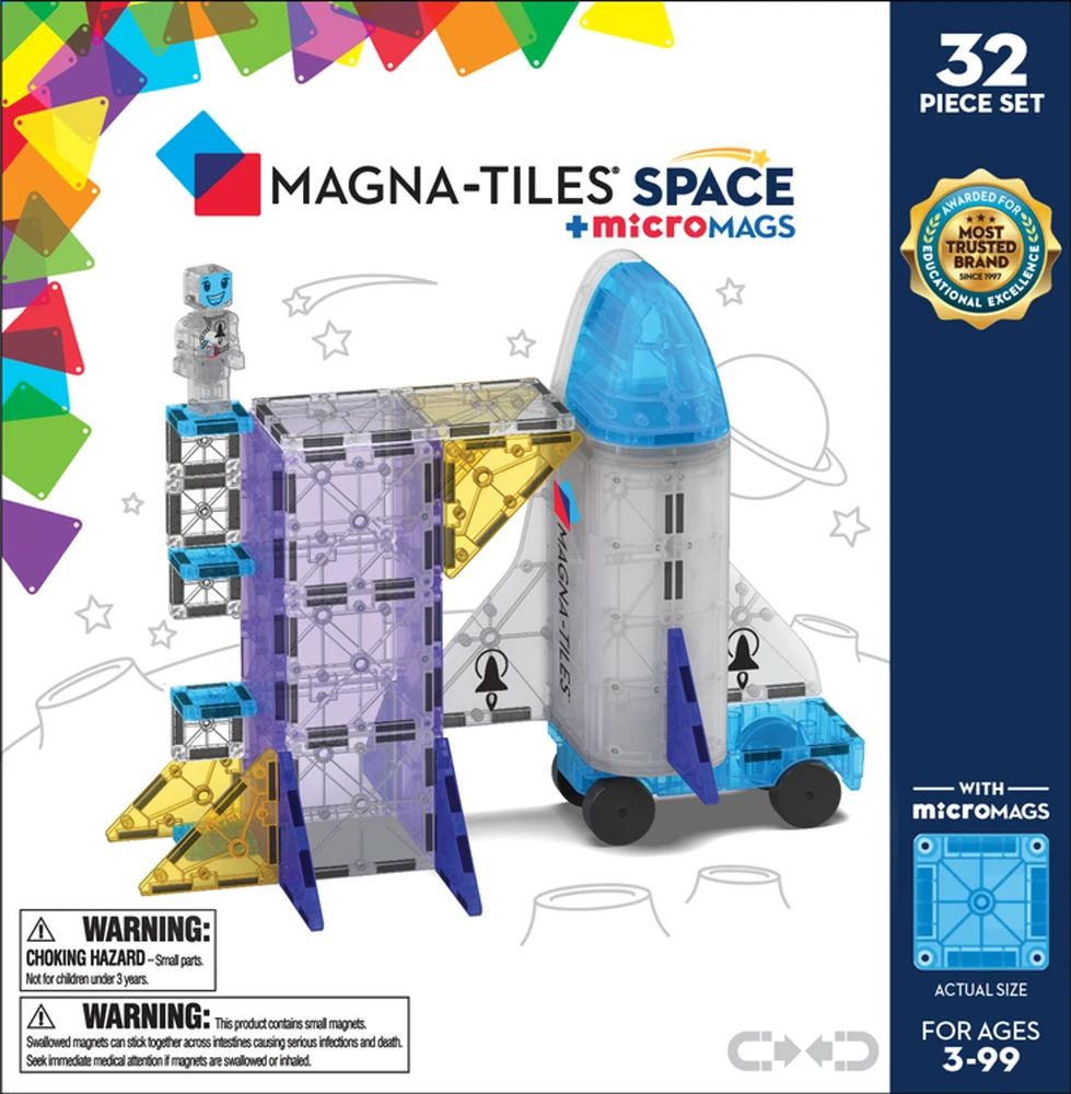 MAGNA-TILES - 32 dalių rinkinys „Space“ (90288)