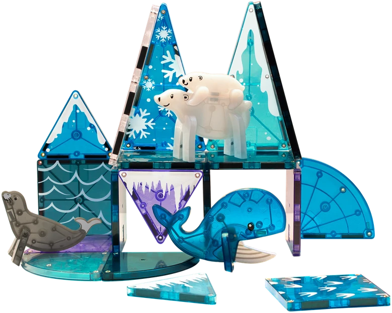 MAGNA-TILES - Arktinių gyvūnų 25 vnt. rinkinys (90221)