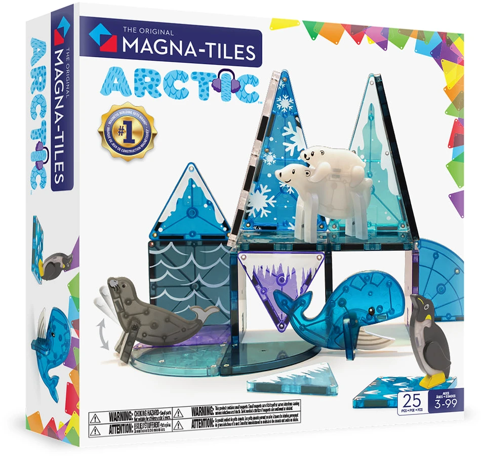 MAGNA-TILES - Arktinių gyvūnų 25 vnt. rinkinys (90221)