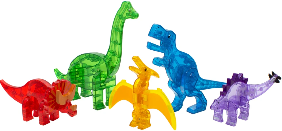 MAGNA-TILES - Dinozaurų 5 dalių rinkinys (90229)