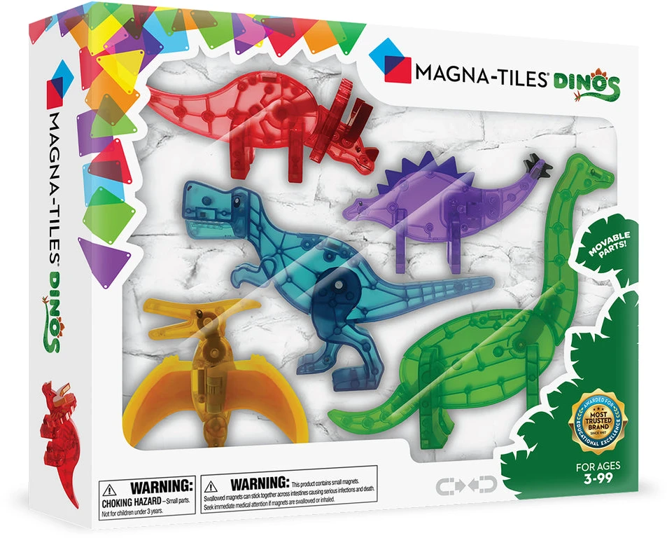 MAGNA-TILES - Dinozaurų 5 dalių rinkinys (90229)