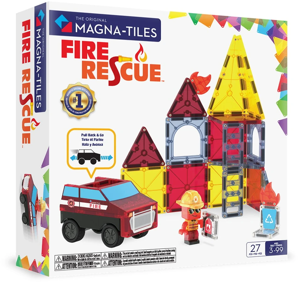 MAGNA-TILES Magnetinis konstruktorius „Ugniagesių automobilis“, 27 det.