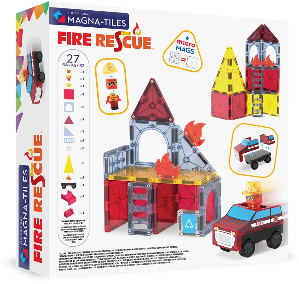 MAGNA-TILES Magnetinis konstruktorius „Ugniagesių automobilis“, 27 det.