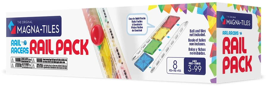 MAGNA-TILES - Magnetiniai takeliai kamuoliukų bėgimui - 8 vnt. (90465)
