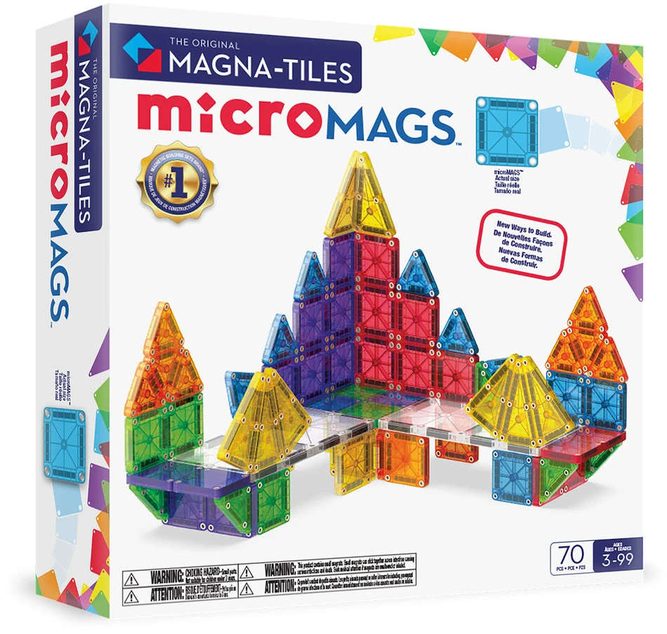 MAGNA-TILES - microMAGS 70 dalių rinkinys (90296)