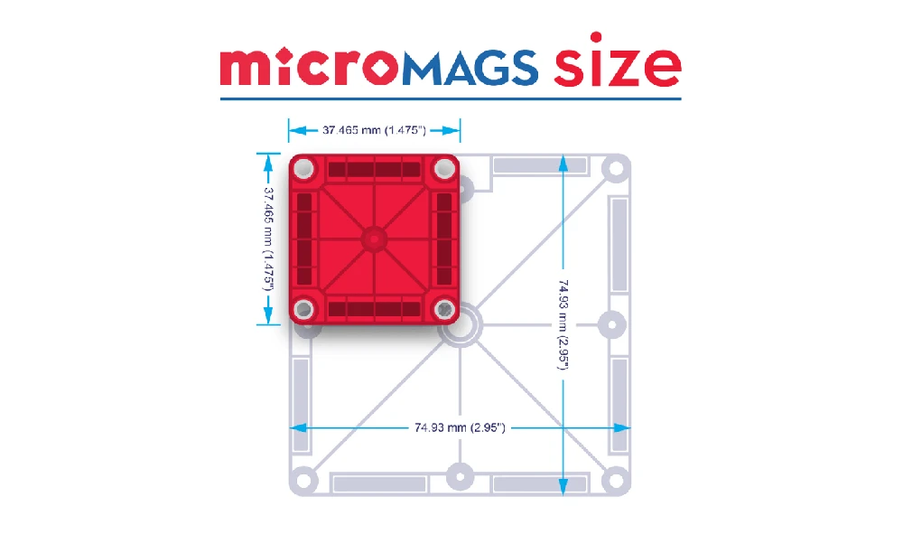 „Magna-Tiles“ – „microMAGS Combo“, 62 vnt. (90294)