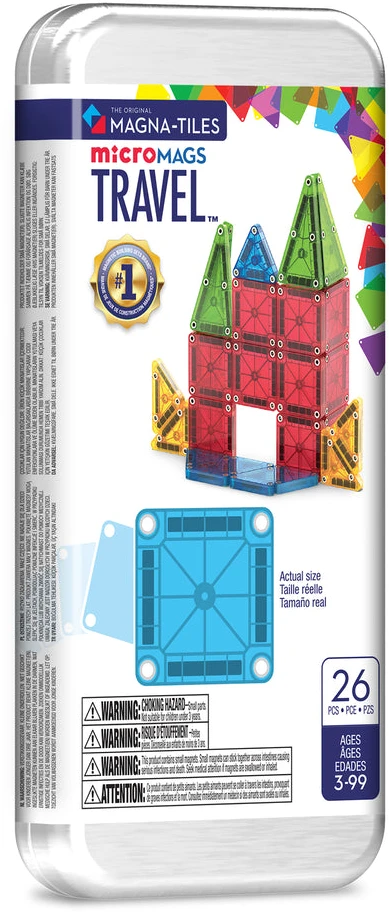 MAGNA-TILES MICROMAGS Kelioninis konstruktorius, 26 det.