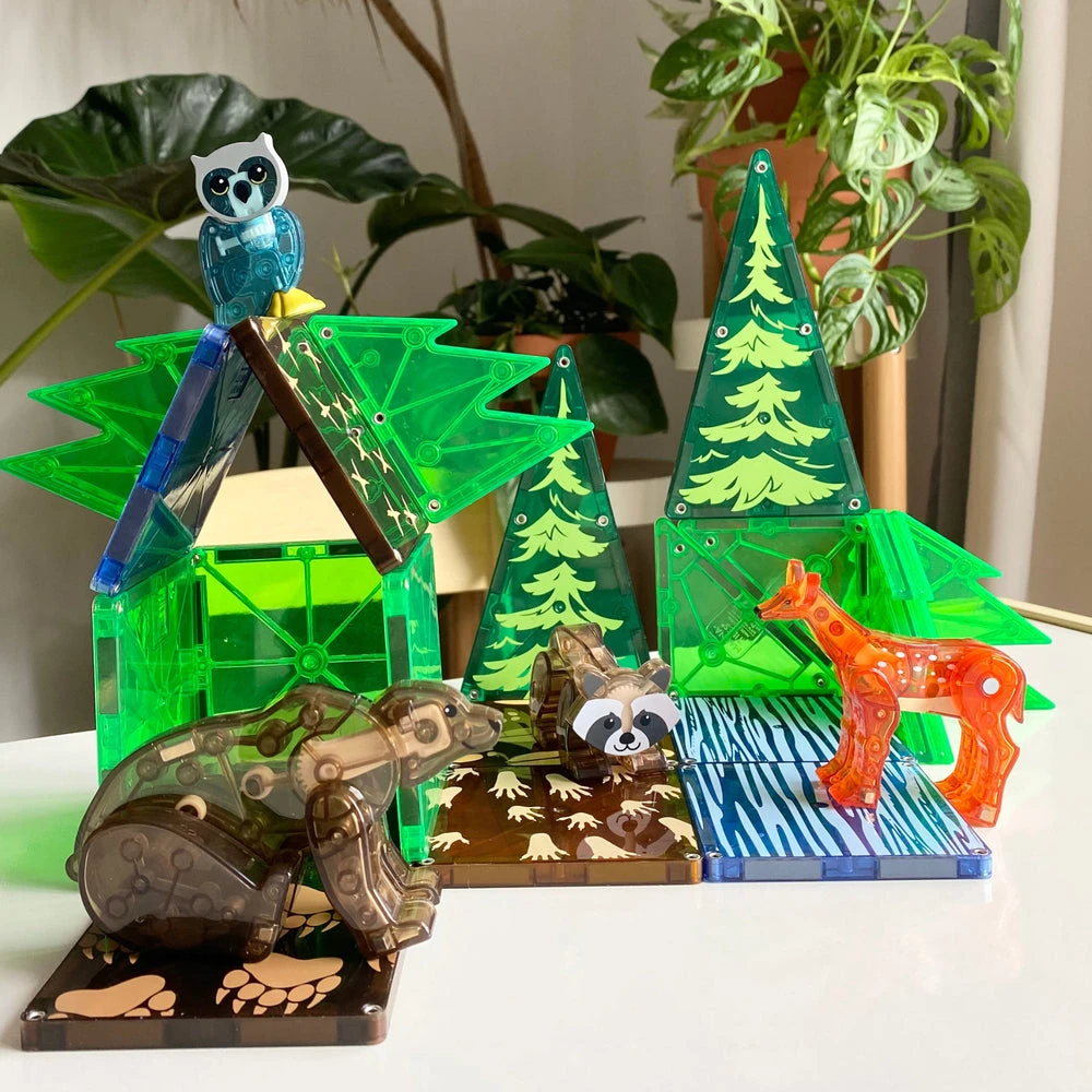 MAGNA-TILES - Miško gyvūnų 25 dalių rinkinys (90224)