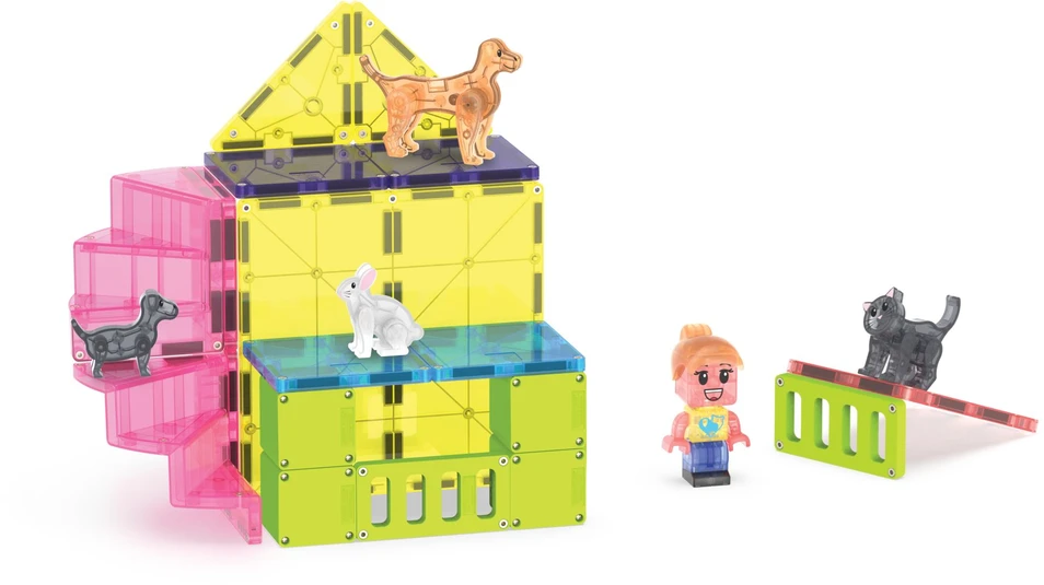„Magna-Tiles“ – naminių gyvūnėlių žaidimų namelis, 50 vnt. (90354F)