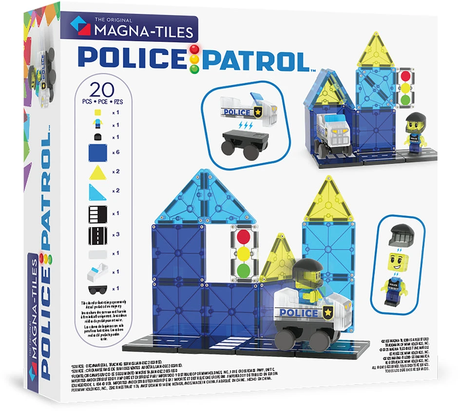 MAGNA-TILES Magnetinis konstruktorius „Policijos patrulis“, 20 det.