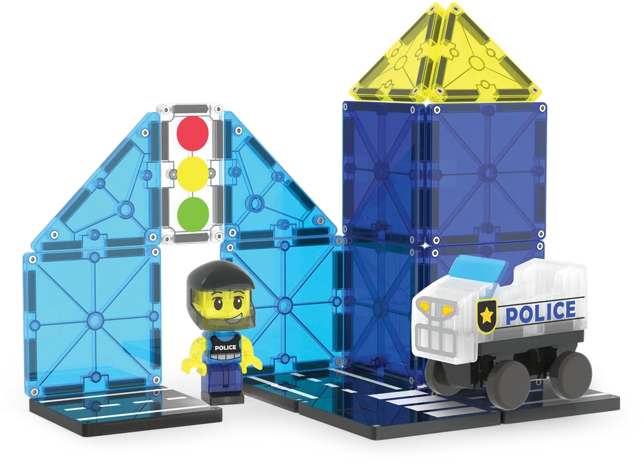 MAGNA-TILES Magnetinis konstruktorius „Policijos patrulis“, 20 det.