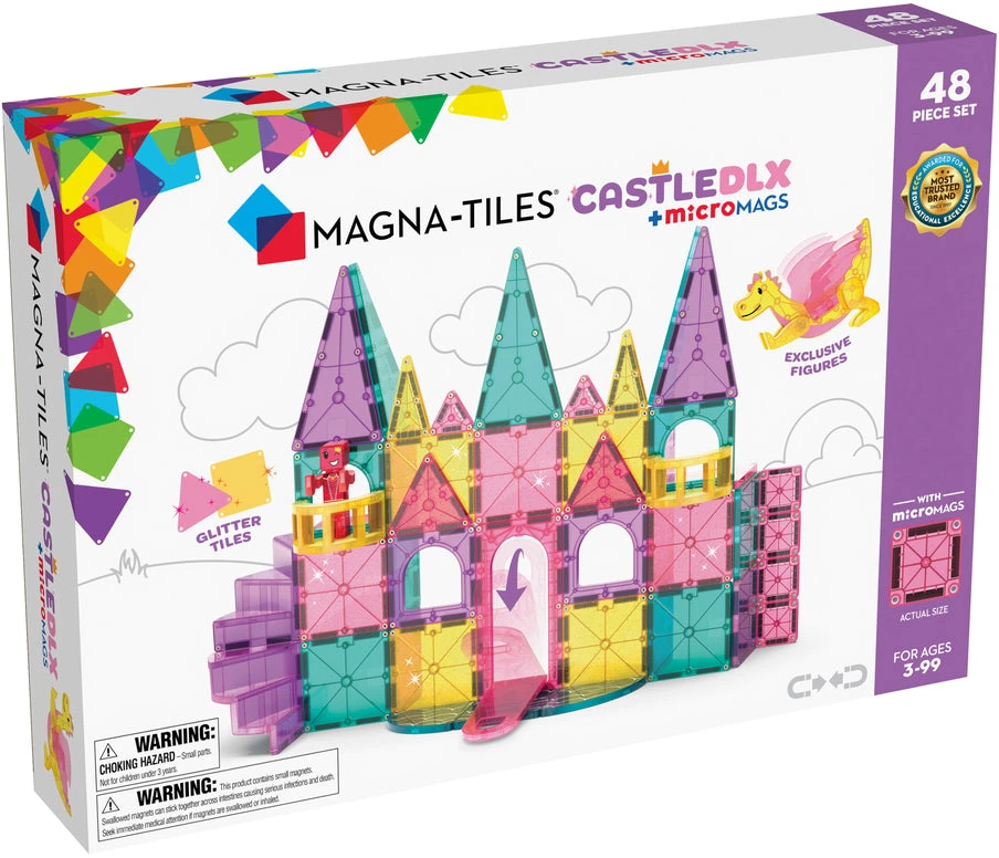 MAGNA-TILES - Prabangus pilies plytelių rinkinys, 48 ​​dalys (90291)