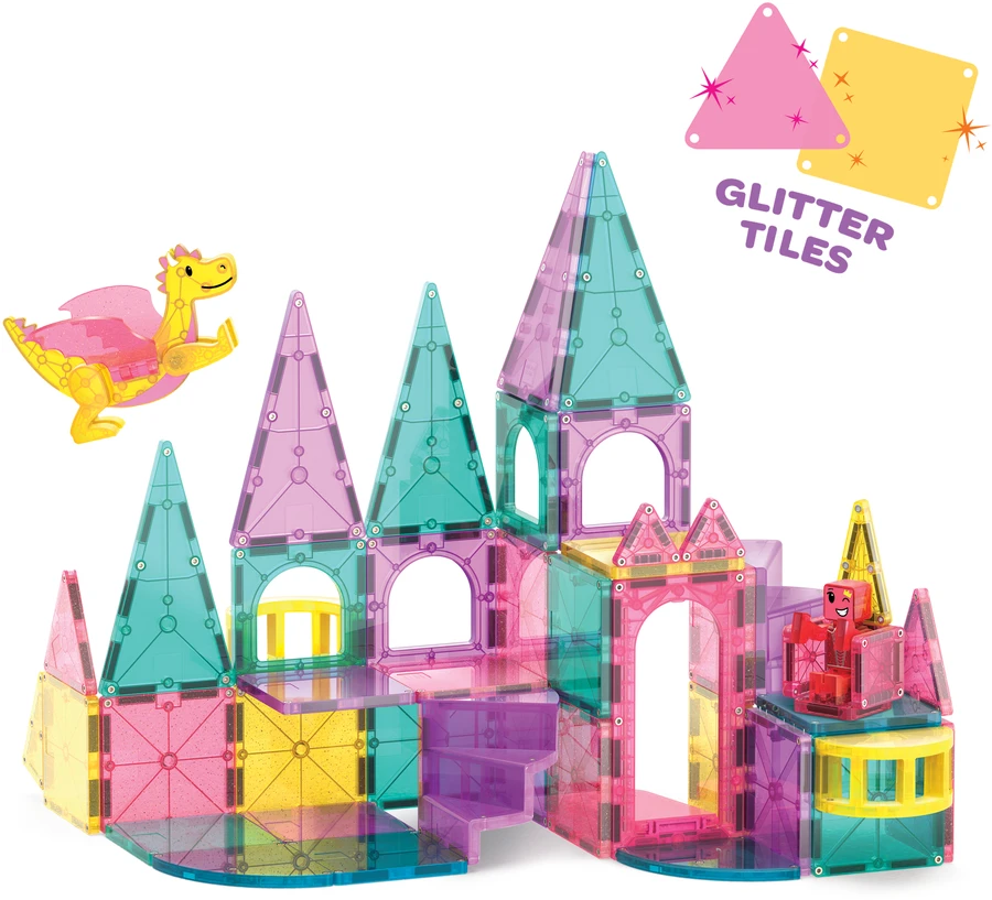 MAGNA-TILES - Prabangus pilies plytelių rinkinys, 48 ​​dalys (90291)