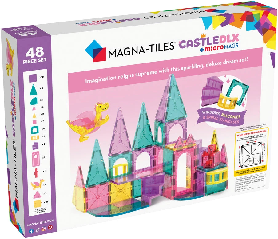 MAGNA-TILES - Prabangus pilies plytelių rinkinys, 48 ​​dalys (90291)