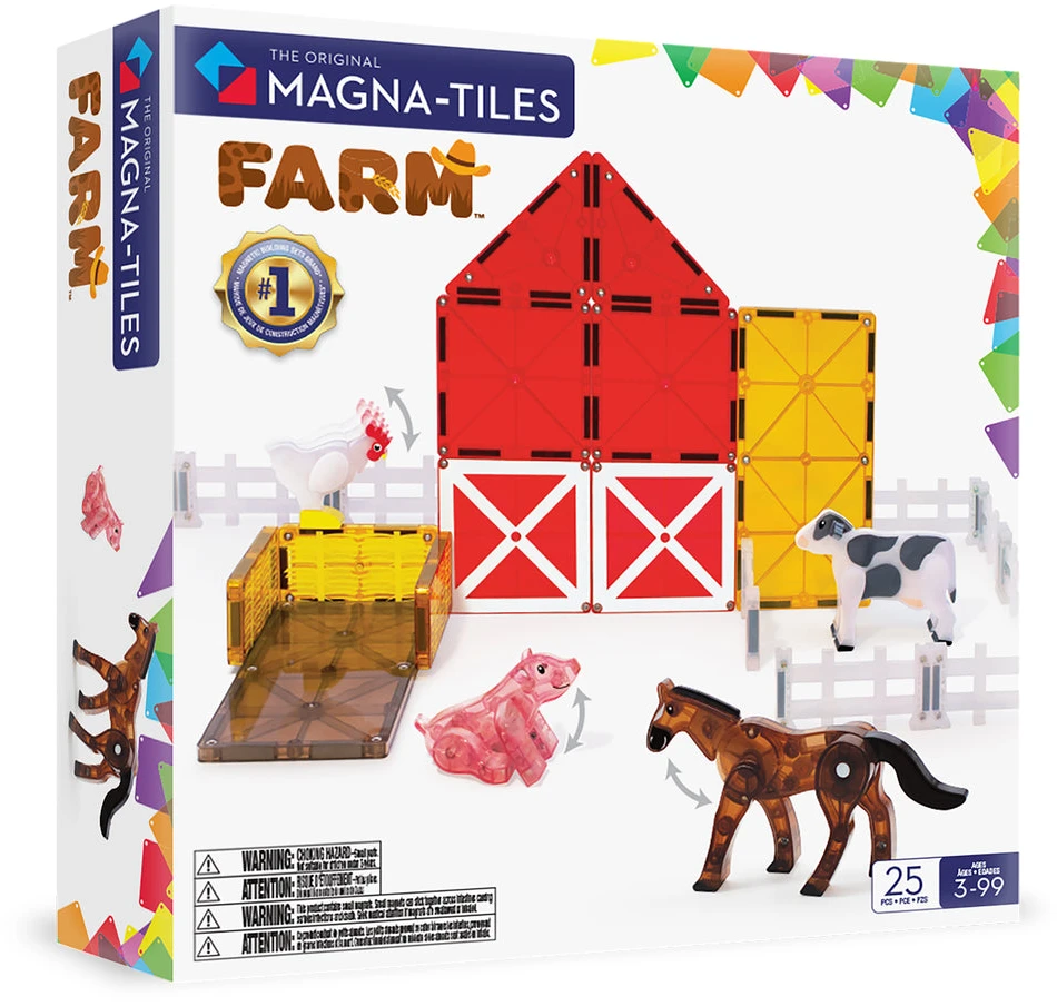 MAGNA-TILES Magnetinis konstruktorius „Ūkio gyvūnai“, 25 det.