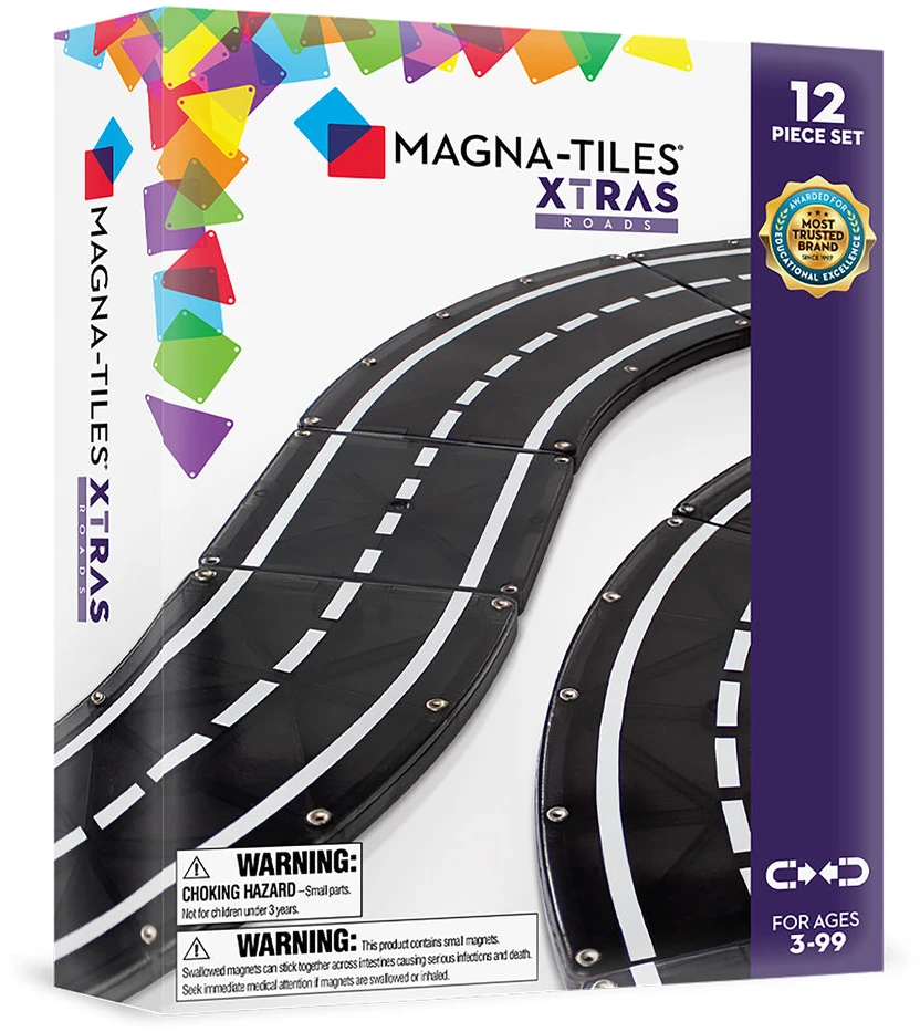 MAGNA-TILES - XTRAS Roads 12 dalių rinkinys (90235B)