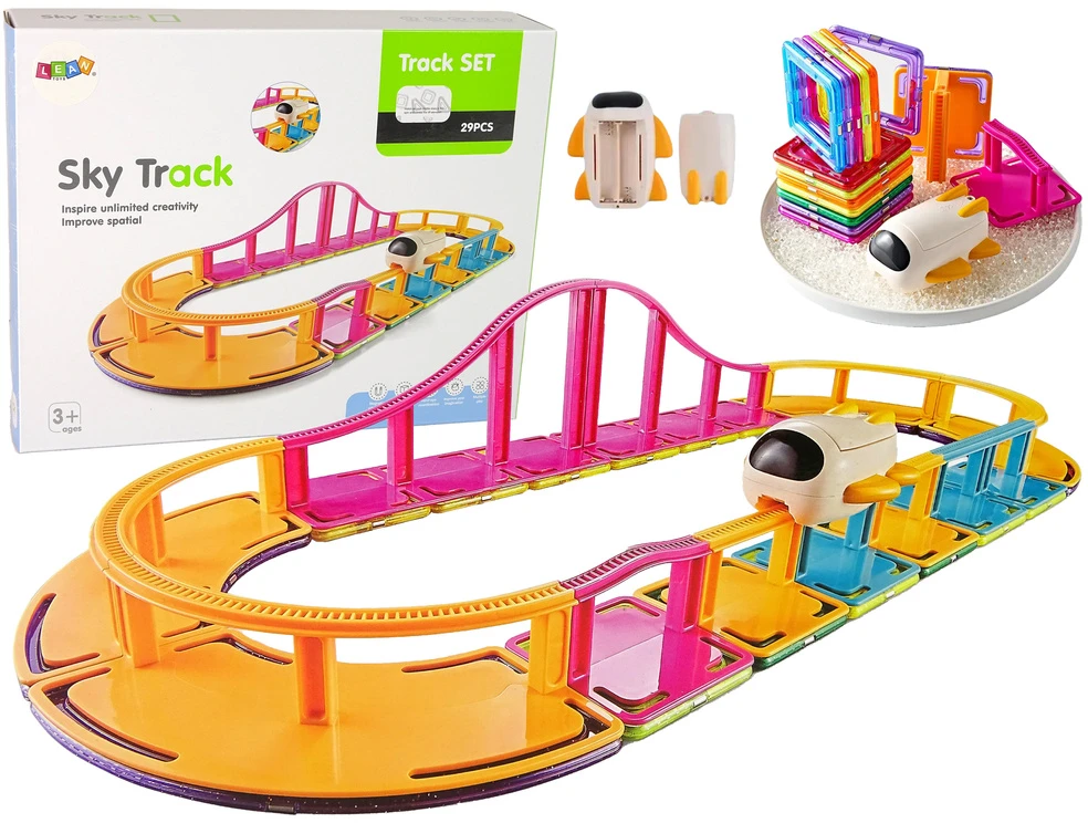 Magnetinis konstruktorius Lean Toys, 29 dalys, Dangaus takas