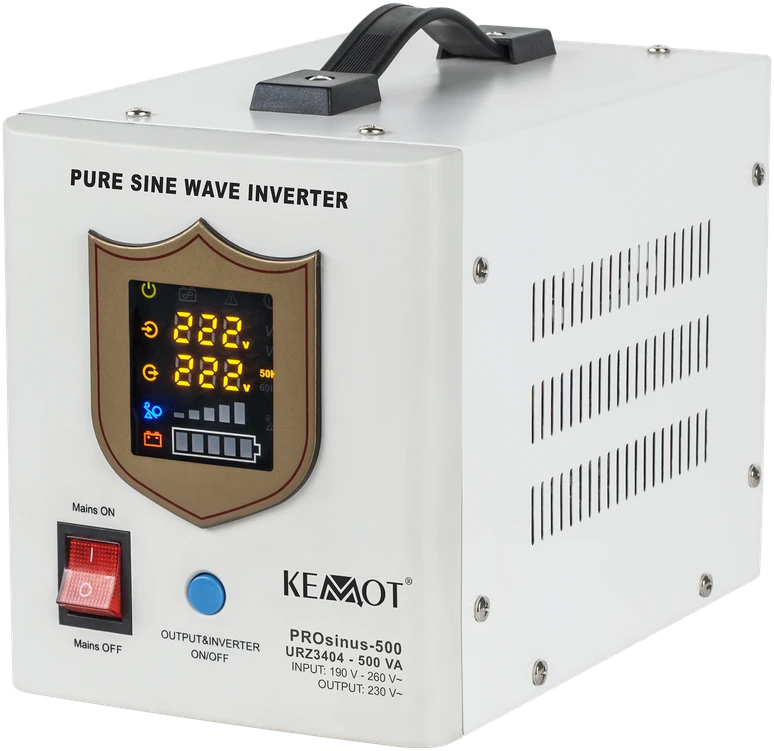 Nepertraukiamo maitinimo šaltinis 300W 12V/230VAC sinusas KEMOT - baltas