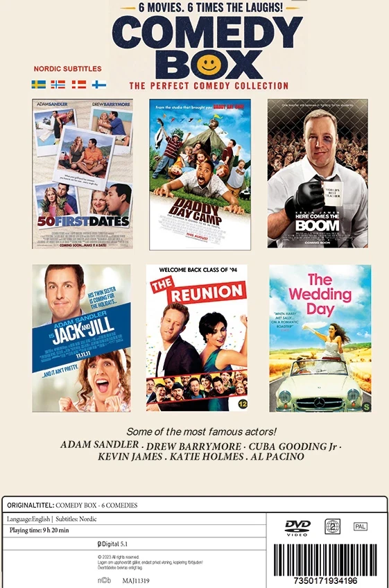 Majeng Media KOMEDIJOS DĖŽUTĖ – 6 KOMEDIJOS – (6 DVD dėžutės rinkinys)