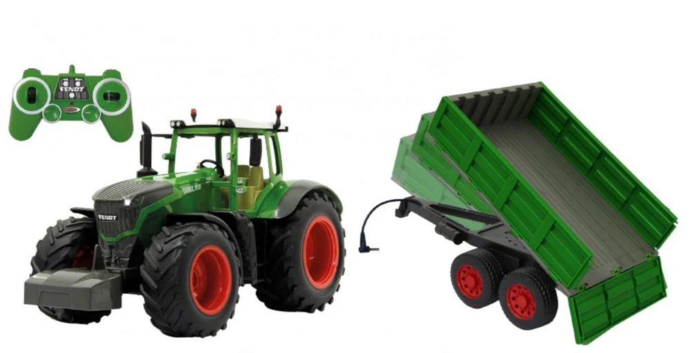Klein Rinkinys Fendt 1050 rc traktoriaus komplektas 1:16 su nuotoliniu būdu valdoma Jamara priekaba