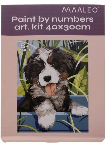 Maaleo Tapyba pagal skaičius - Šuo 40X30CM PREMIUM