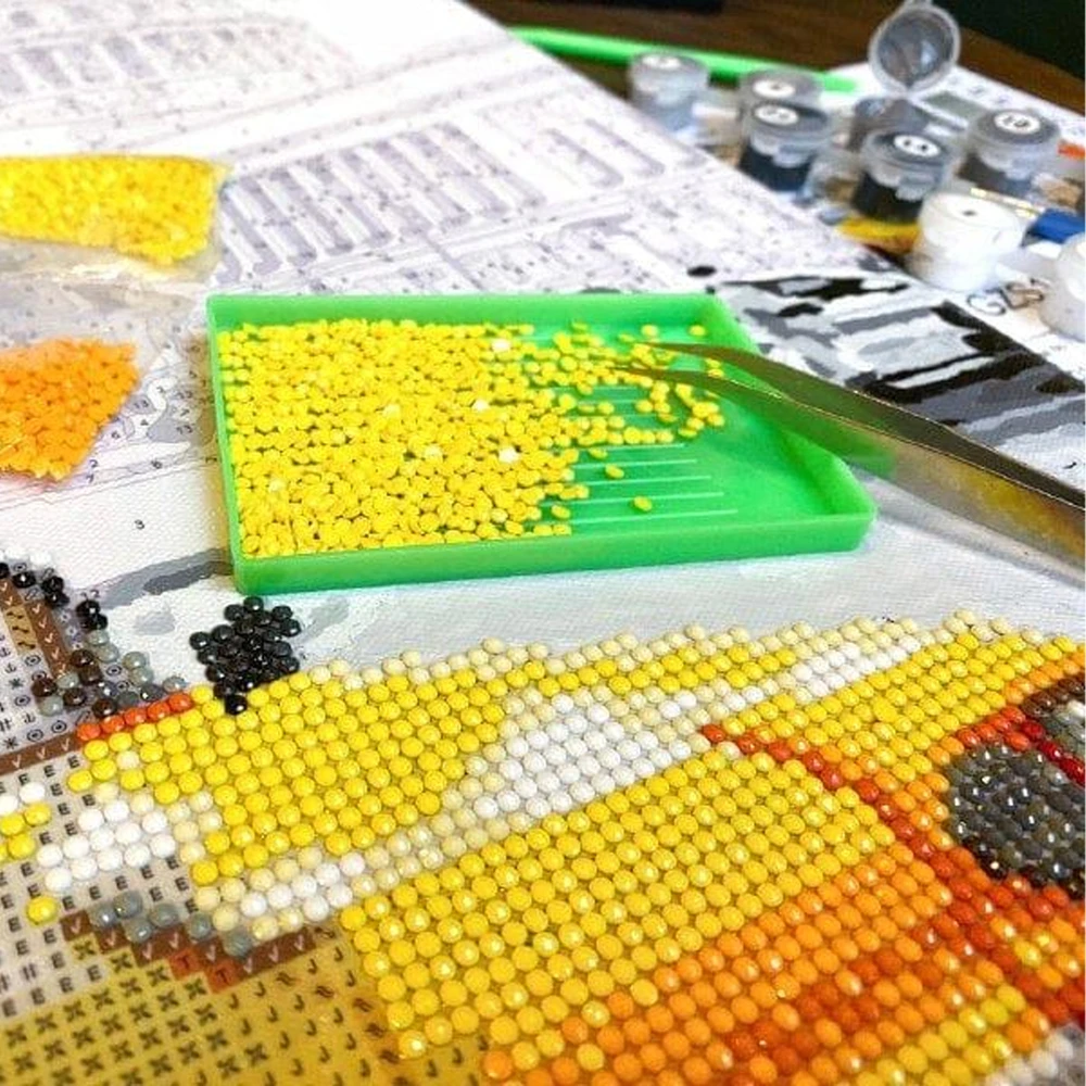 Malowanie Paveikslas skaičiais + deimantinis siuvinėjimas 2 viename 5D rinkinys 40x50 cm