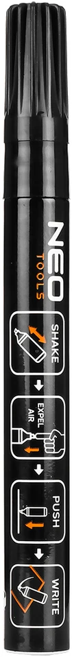 Marker Statybiniai žymekliai NEO TOOLS 13-850 (4 vnt.) - storas rašalas, juodas, permanentinis, atsparus vandeniui