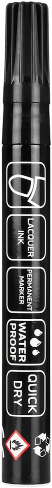 Marker Statybiniai žymekliai NEO TOOLS 13-850 (4 vnt.) - storas rašalas, juodas, permanentinis, atsparus vandeniui