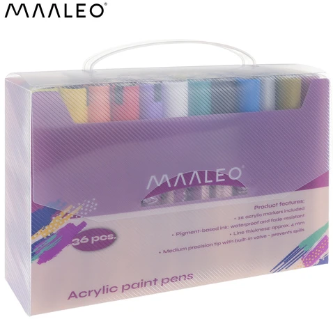 Akriliniai markeriai Maaleo 36 vnt.