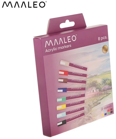 Akriliniai žymekliai - 8 vnt. rinkinys Maaleo 27052