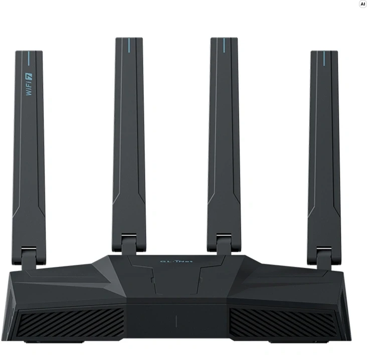 Belaidis maršrutizatorius - GL.iNet GL-BE6500 Wi‑Fi 7 maršrutizatorius 6 500 Mb/s 5×2,5G Ethernet USB 3.0